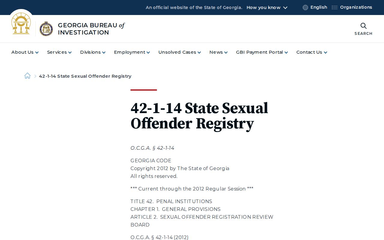 Georgia risk levels for Troup County sex offender registry records